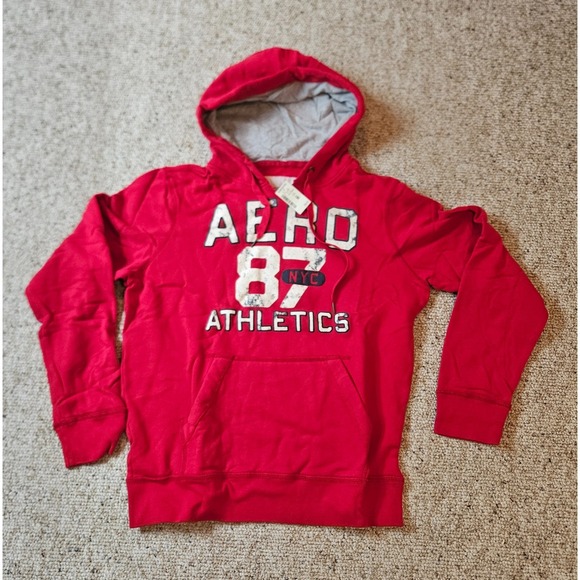 Vintage Aeropostale Hoodie Men's Large Sweatshirt‎ Mall Y2K 90s Skate NWT - Picture 1 of 11